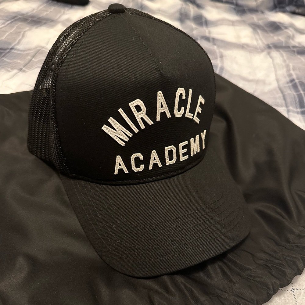 Black Nahmias “Miracle Academy” SnapBack trucker hat (VERY RARE TO FIND NOW)